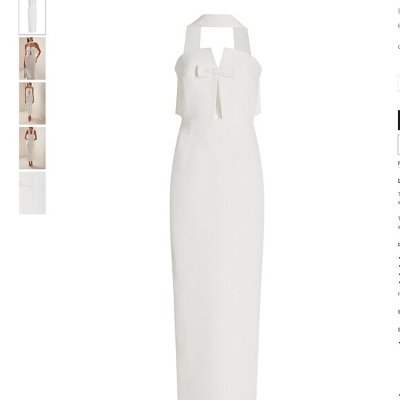 The New Arrivals Ilkyaz Ozel - Holly in Temple Tie-Neck Crepe Midi Dress XS/FR34 - Picture 5 of 9